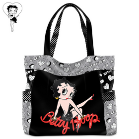 Betty Boop Quilted Tote Bag With Vintage-Style Artwork