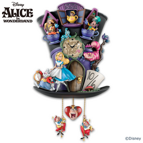 Disney Alice In Wonderland 'Mad Hatter' Wall Clock