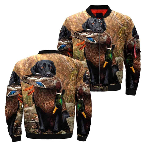 3D All Over Printed Dog Hunting Duck Art Jacket