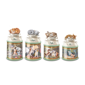 4 Cats Canisters With Freshness Seal