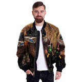 3D All Over Printed Dog Hunting Duck Art Jacket